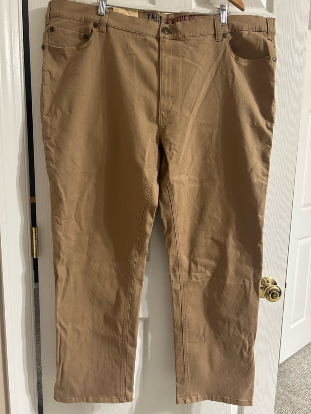 True Nation Athletic Fit Stretch Tan Pants NWT 50x32